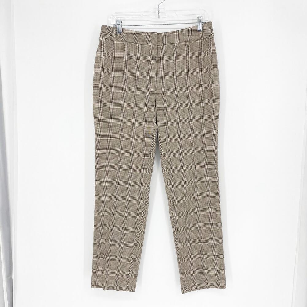Calvin Klein Mid Rise Slim Fit Plaid Dress Pants Size 8